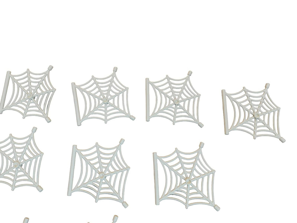 Lego Lot Of 10 White Spider Web with Bar