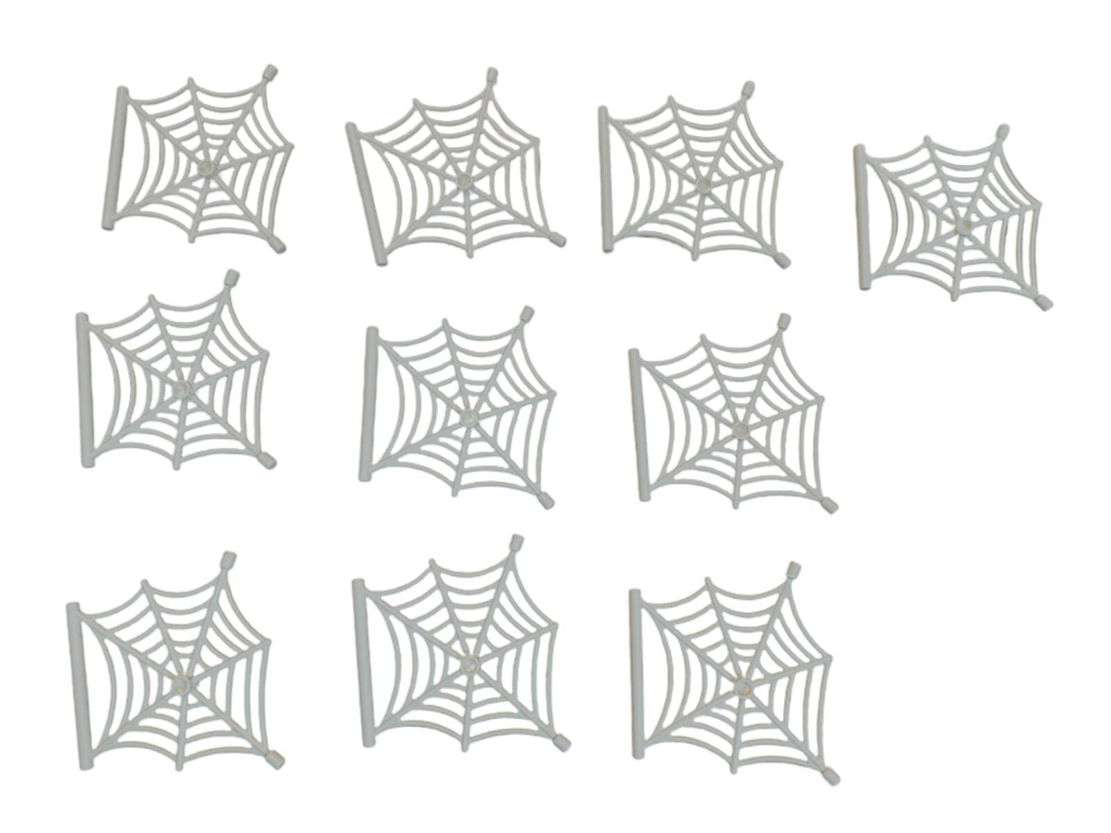 Lego Lot Of 10 White Spider Web with Bar