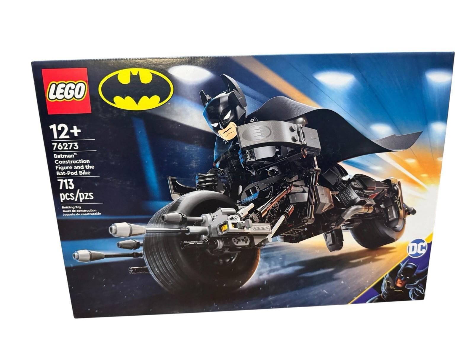 LEGO (76273) Batman Construction Figure & The Bat-Pod Bike Building Toy (Sealed)