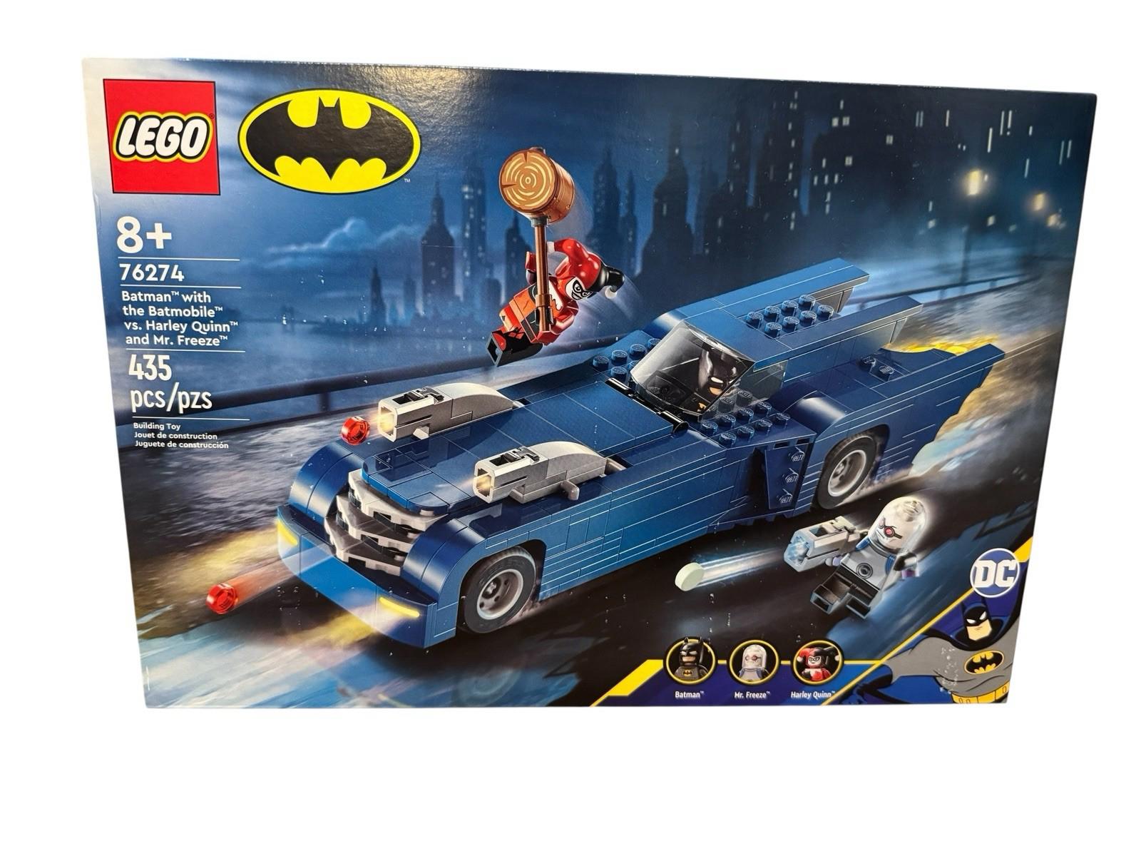 NEW Lego 76274 Batman with the Batmobile vs. Harley Quinn & Mr. Freeze 435pc Set