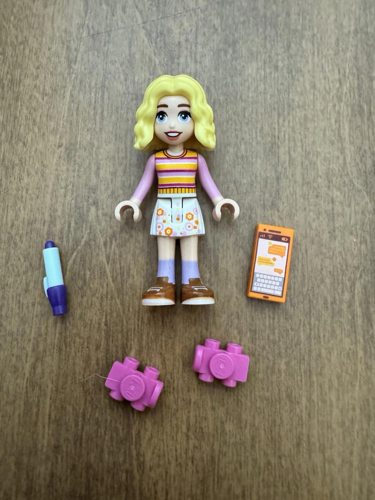 Lego New Enid Sinclair Bright Pink Striped Sweater Minifigure