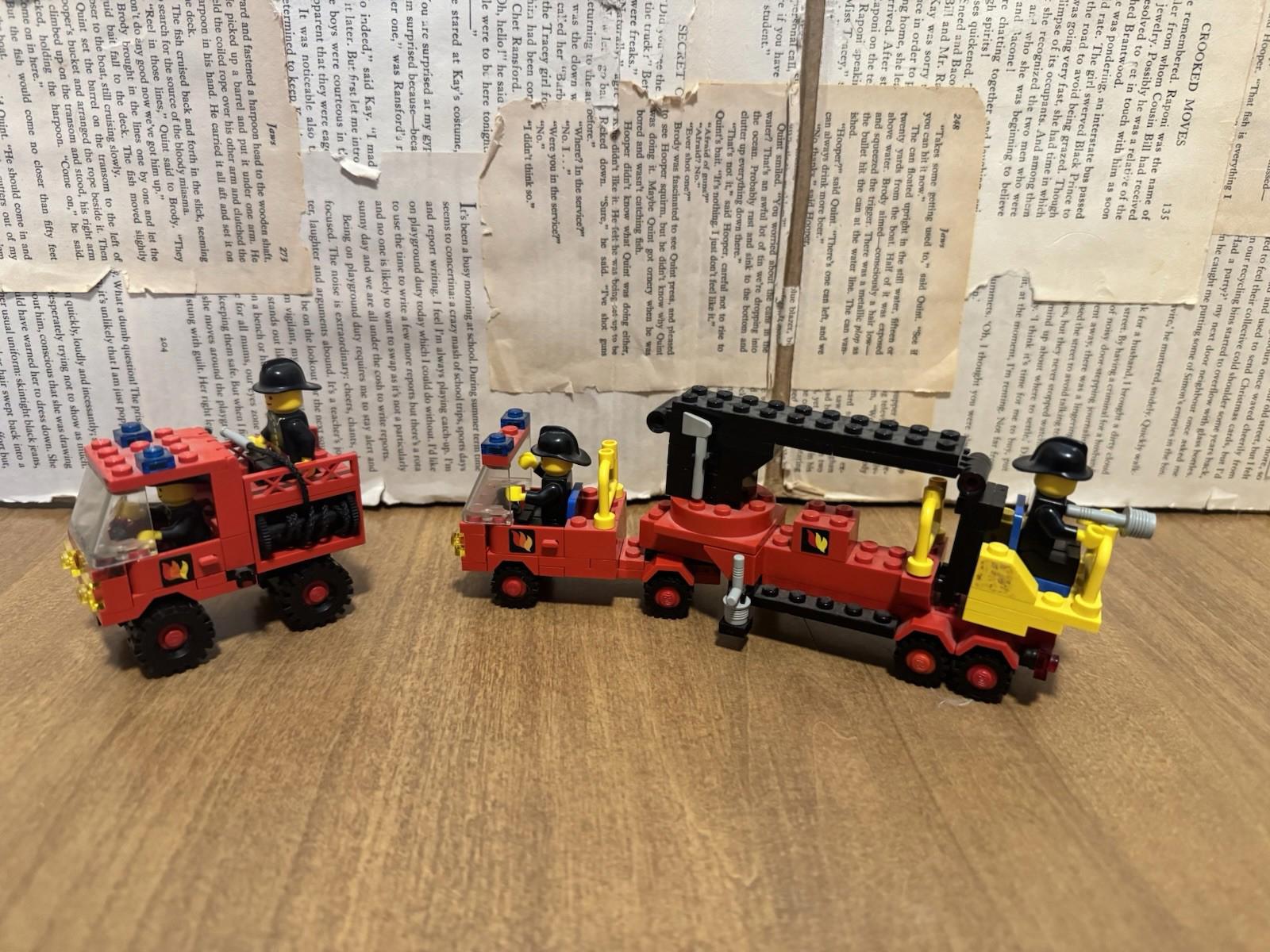 Lego 6650 And 6690 Fire And Rescue Van And Truck Sets Legoland *NO BOX OR MANUAL