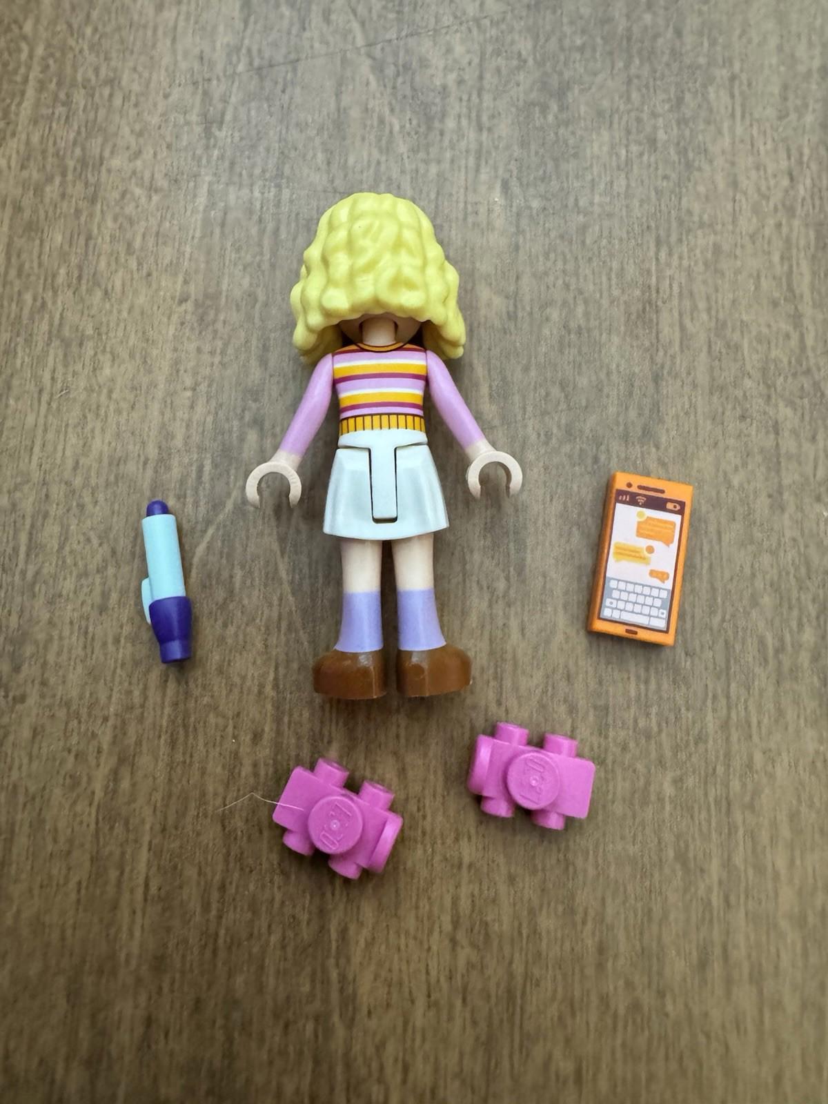 Lego New Enid Sinclair Bright Pink Striped Sweater Minifigure