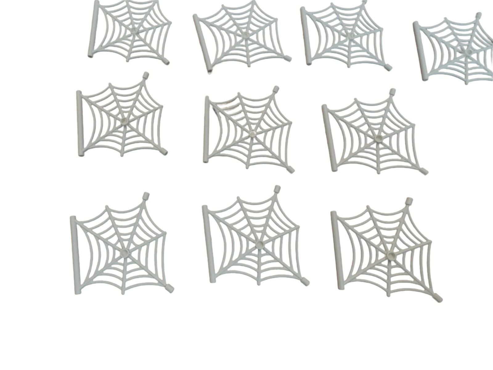 Lego Lot Of 10 White Spider Web with Bar