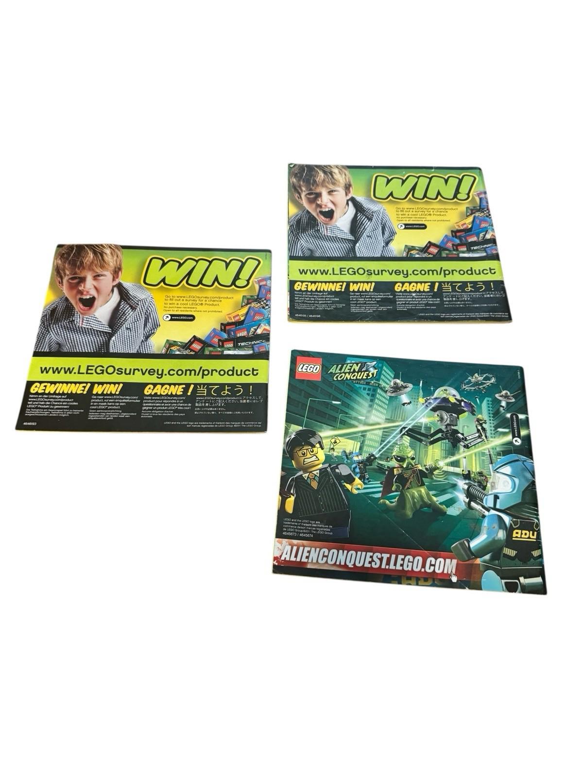 LEGO Alien Conquest Replacement Manuals Instructions 7066 Book 1 & 2 And 7052 Ma