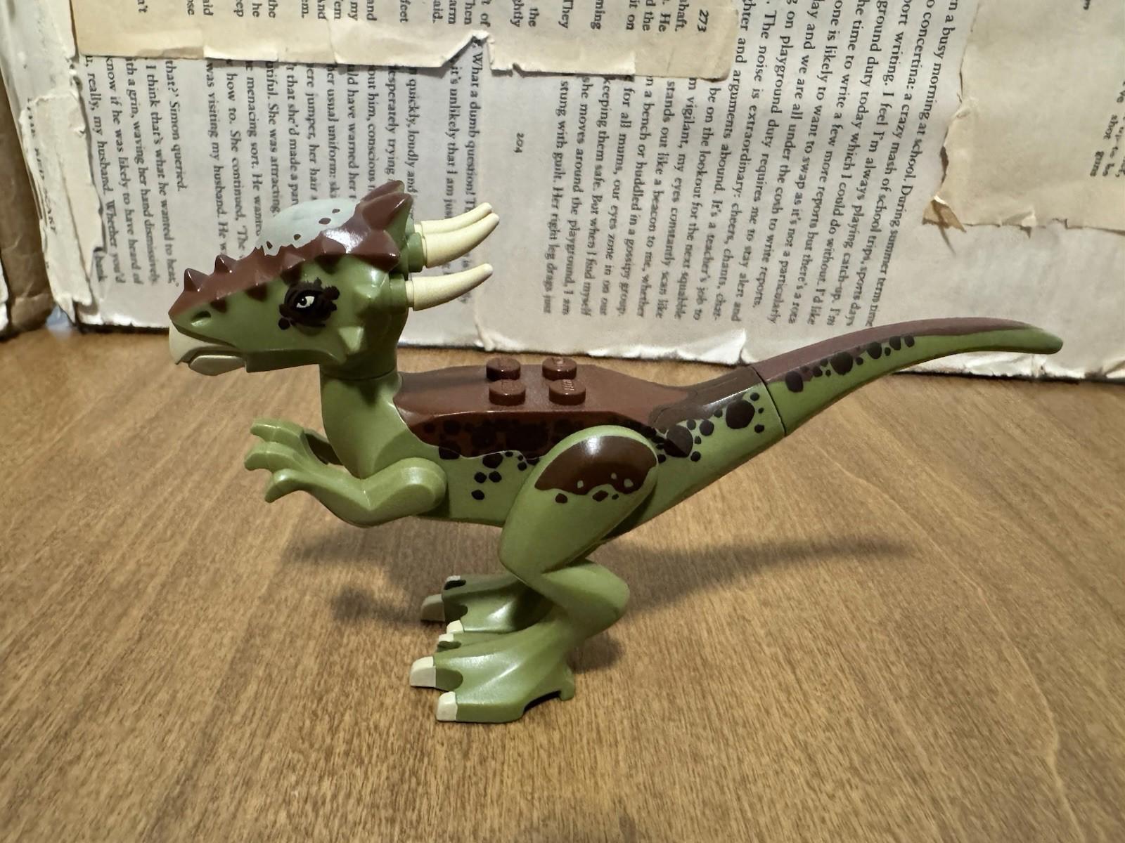 LEGO Dinosaur Stygimoloch with Reddish Brown Back JURASSIC WORLD DINO FIG