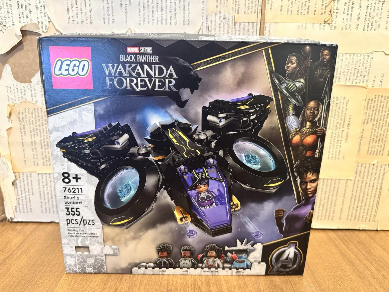 New LEGO Super Heroes: Shuri's Sunbird (76211) Set Sealed Marvel Wakanda Forever